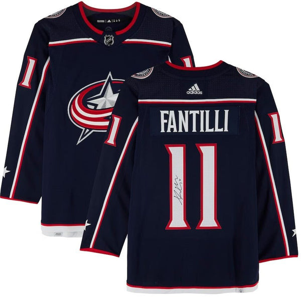 Signed Adam Fantilli Blue Jackets Colombus Jersey Fanatics Authentic - Cartes Sportives Rive Sud