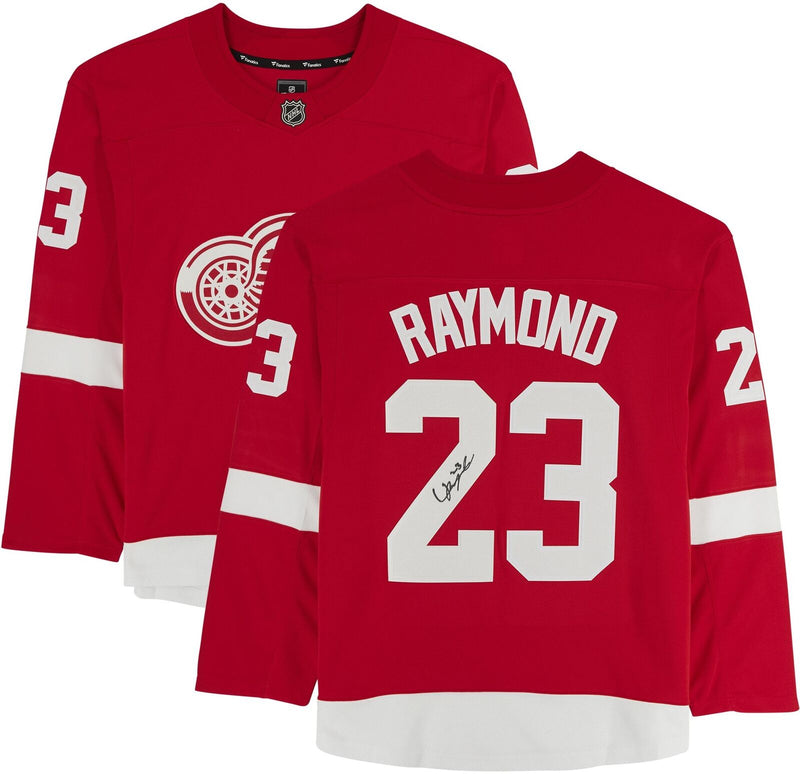 Signed Lucas Raymond Detroit Red Wings Jersey Fanatics Authentic - Cartes Sportives Rive Sud