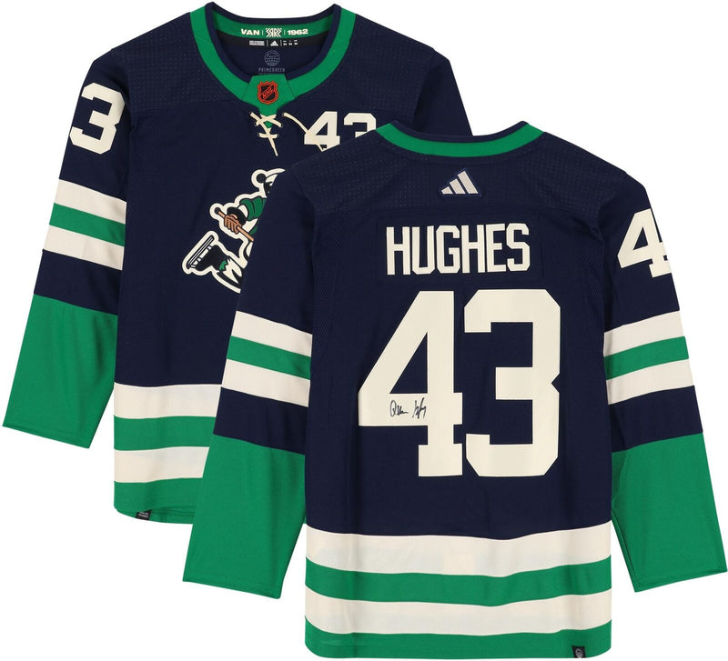 Signed Quinn Hughes Vancouver Canucks Jersey Fanatics Authentic - Cartes Sportives Rive Sud