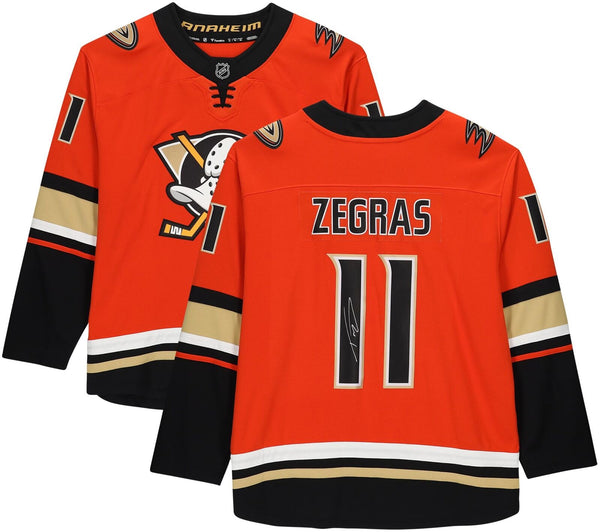 Signed Trevor Zegras Anaheim Ducks Jersey Fanatics Authentic - Cartes Sportives Rive Sud