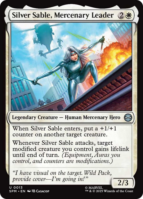 Silver Sable, Mercenary Leader [SPM - 13] - Cartes Sportives Rive Sud