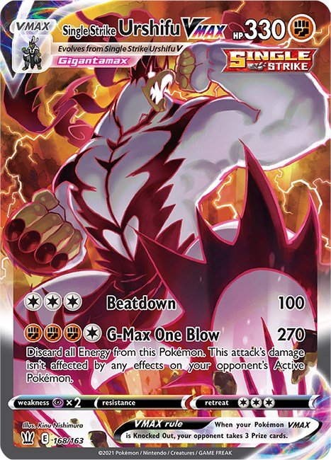 Single Strike Urshifu VMAX (Alternate Art Secret) [SWSH05 - 168/163] - Cartes Sportives Rive Sud