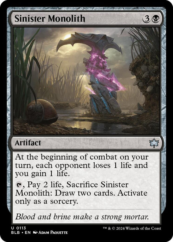 Sinister Monolith [BLB - 113] - Cartes Sportives Rive Sud