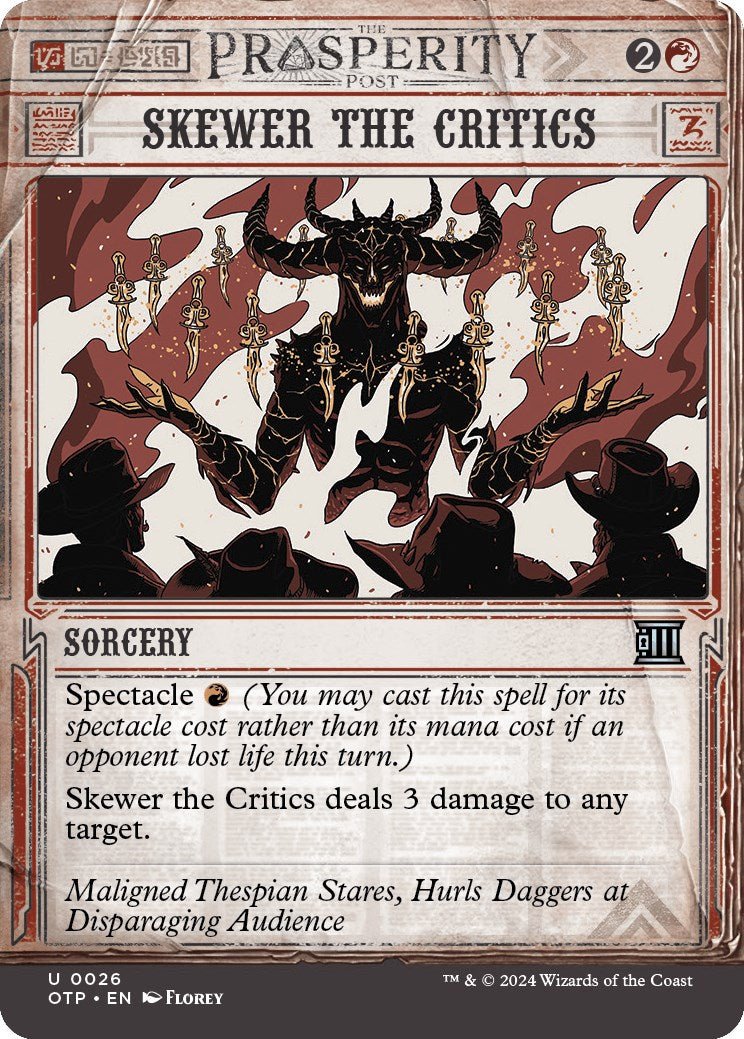 Skewer the Critics [OTP - 26] - Cartes Sportives Rive Sud