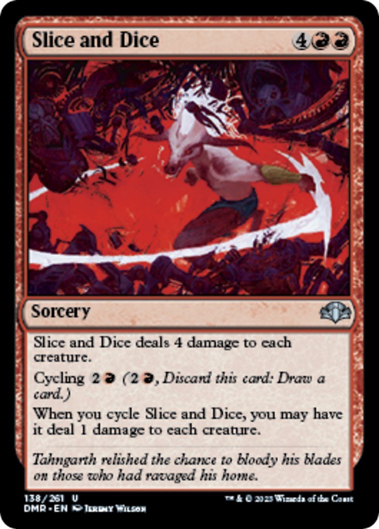 Slice and Dice [DMR - 138] - Cartes Sportives Rive Sud
