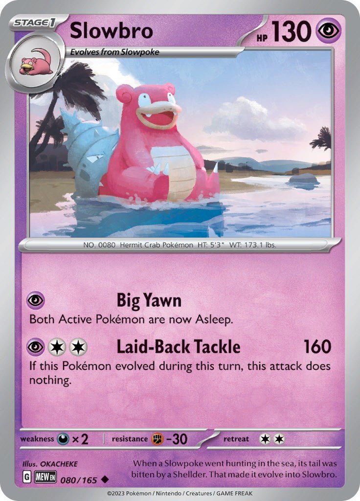 Slowbro [MEW - 080/165] - Cartes Sportives Rive Sud