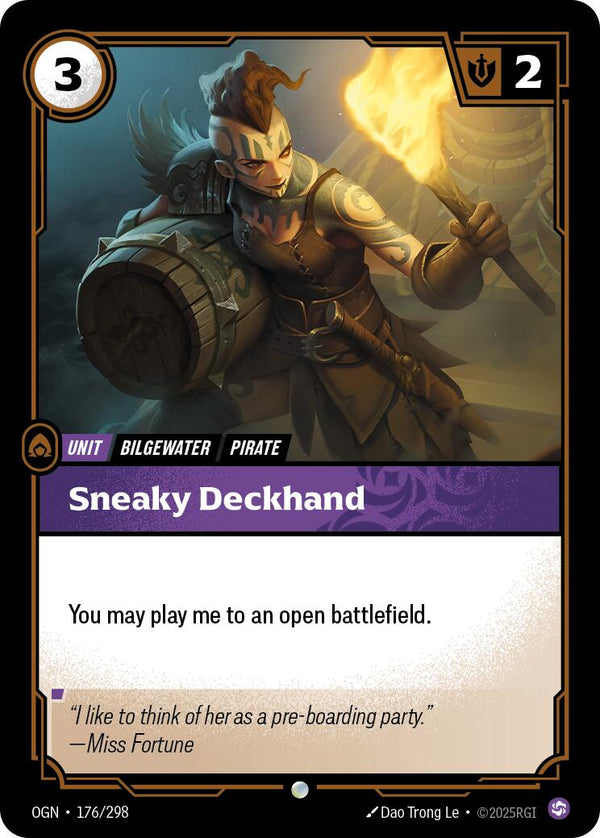 Sneaky Deckhand [OGN - 176/298] - Cartes Sportives Rive Sud
