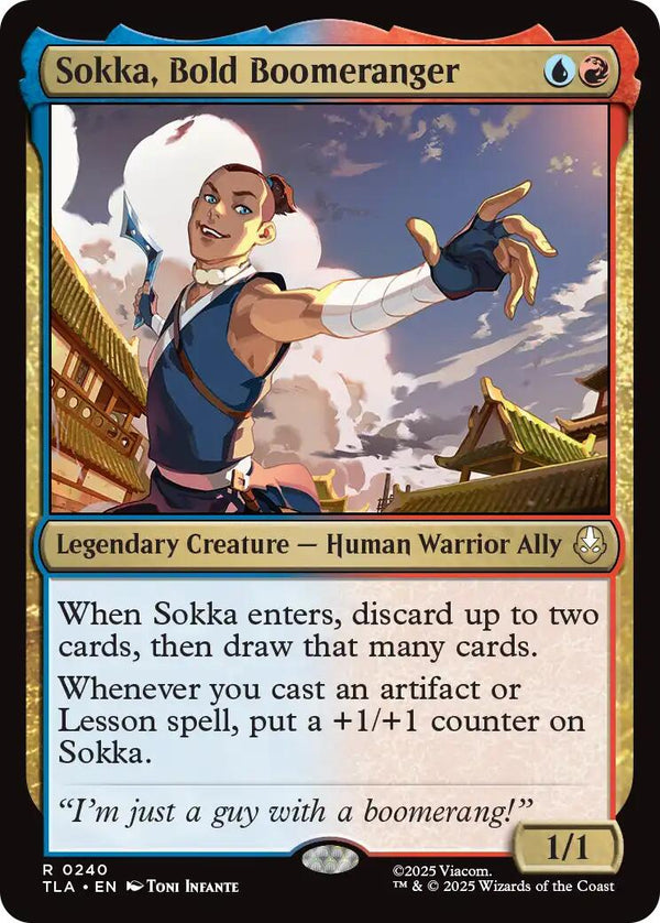 Sokka, Bold Boomeranger [TLA - 240] - Cartes Sportives Rive Sud