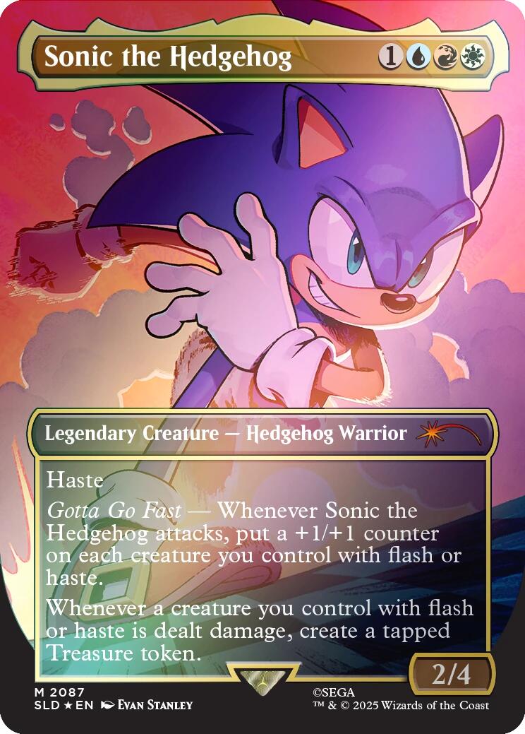Sonic the Hedgehog (Rainbow Foil) [SLD - 2087] - Cartes Sportives Rive Sud