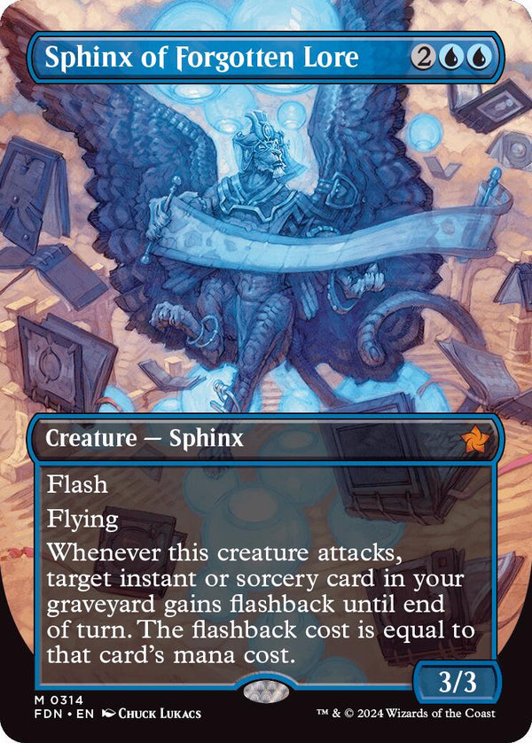 Sphinx of Forgotten Lore (Borderless) [FDN - 314] - Cartes Sportives Rive Sud