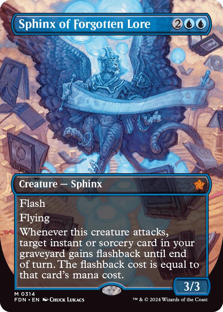 Sphinx of Forgotten Lore (Borderless) [FDN - 314] - Cartes Sportives Rive Sud