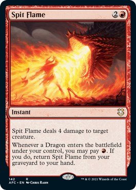 Spit Flame [AFC - 142] - Cartes Sportives Rive Sud