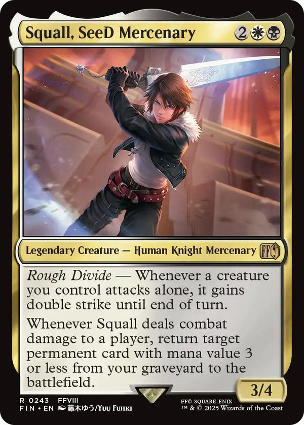 Squall, SeeD Mercenary [FIN - 243] - Cartes Sportives Rive Sud