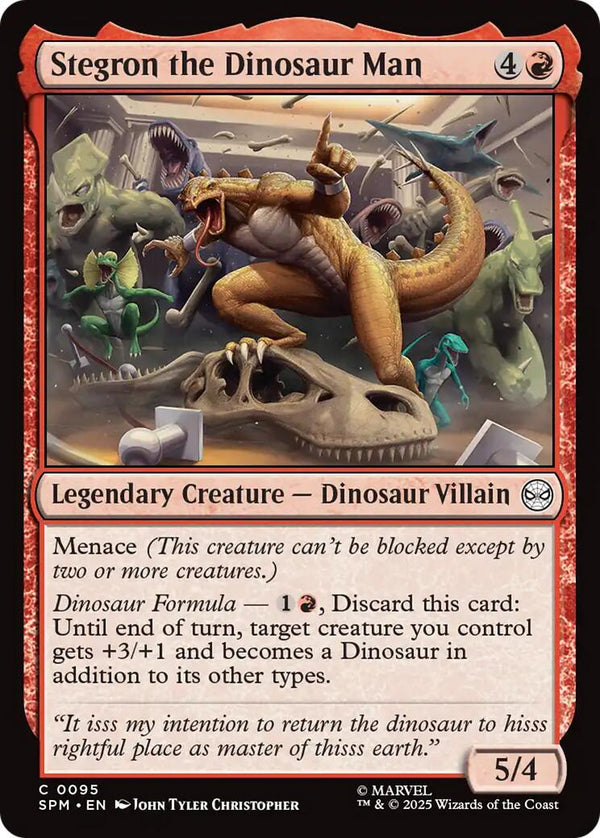 Stegron the Dinosaur Man [SPM - 95] - Cartes Sportives Rive Sud