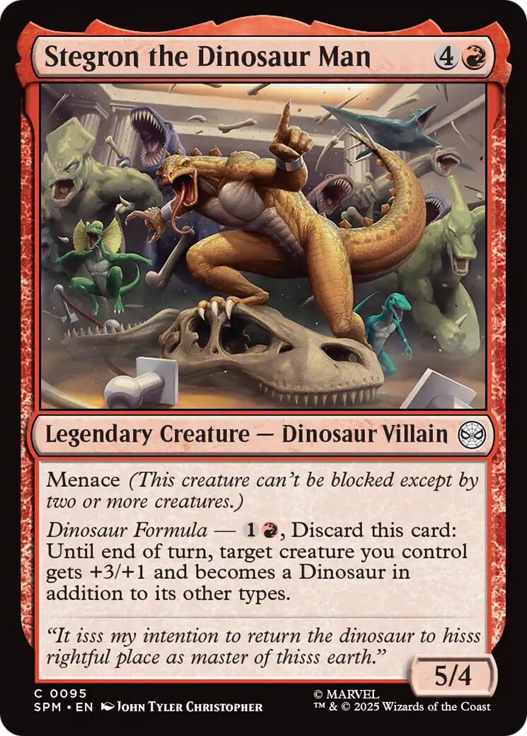 Stegron the Dinosaur Man [SPM - 95] - Cartes Sportives Rive Sud