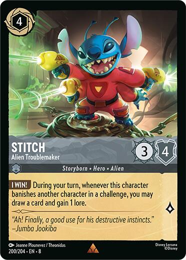 Stitch - Alien Troublemaker [8 - 200/204] - Cartes Sportives Rive Sud