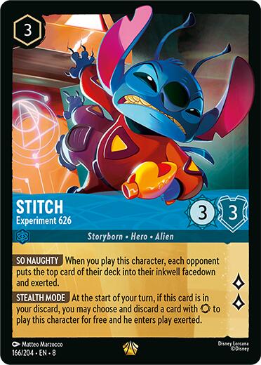 Stitch - Experiment 626 [8 - 166/204] - Cartes Sportives Rive Sud