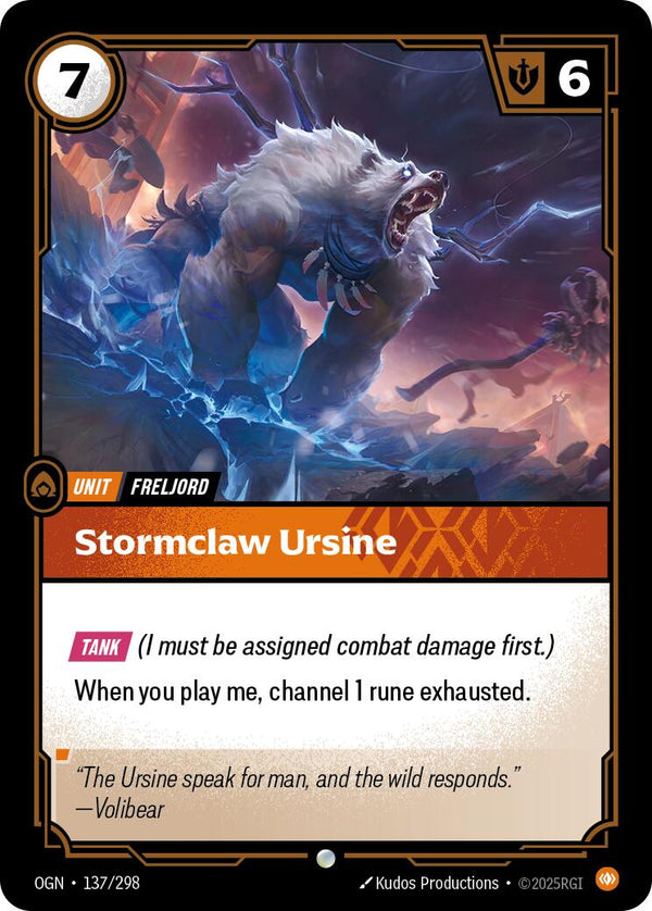 Stormclaw Ursine [OGN - 137/298] - Cartes Sportives Rive Sud