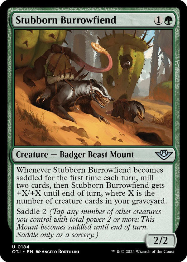 Stubborn Burrowfiend [OTJ - 184] - Cartes Sportives Rive Sud