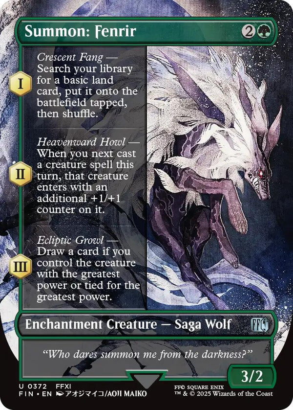 Summon: Fenrir (Borderless) [FIN - 372] - Cartes Sportives Rive Sud