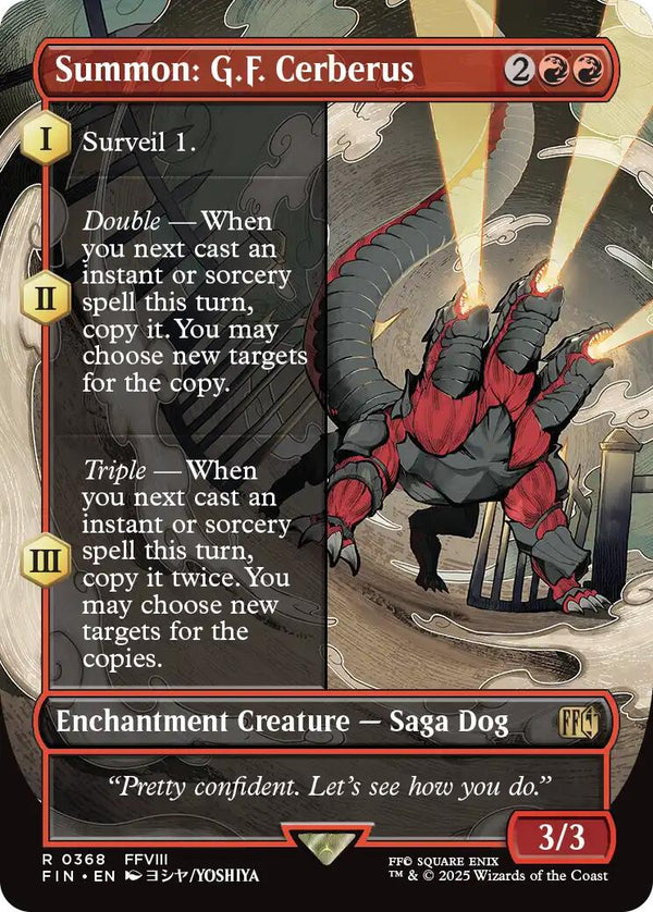 Summon: G.F. Cerberus (Borderless) [FIN - 368] - Cartes Sportives Rive Sud