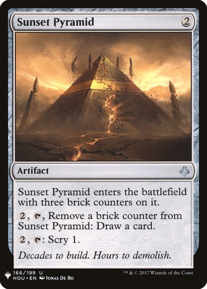 Sunset Pyramid [LIST - 166] - Cartes Sportives Rive Sud