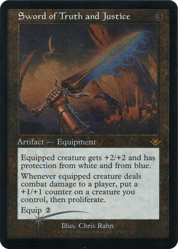 Sword of Truth and Justice (Retro Frame) (Foil Etched) [MH1 - 32] - Cartes Sportives Rive Sud