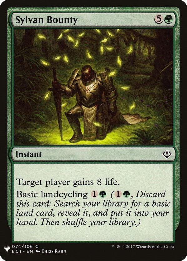 Sylvan Bounty [LIST - 74] - Cartes Sportives Rive Sud