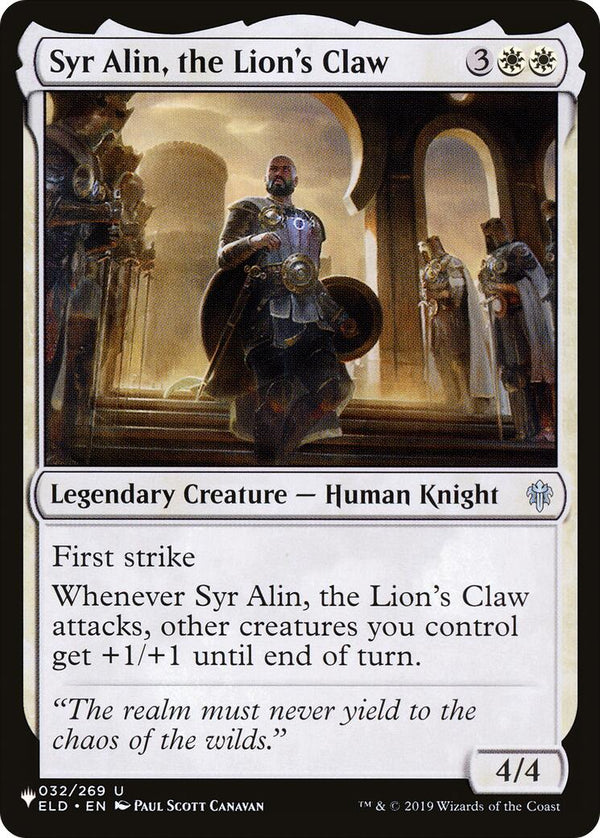 Syr Alin, the Lion's Claw [LIST - 032/269] - Cartes Sportives Rive Sud