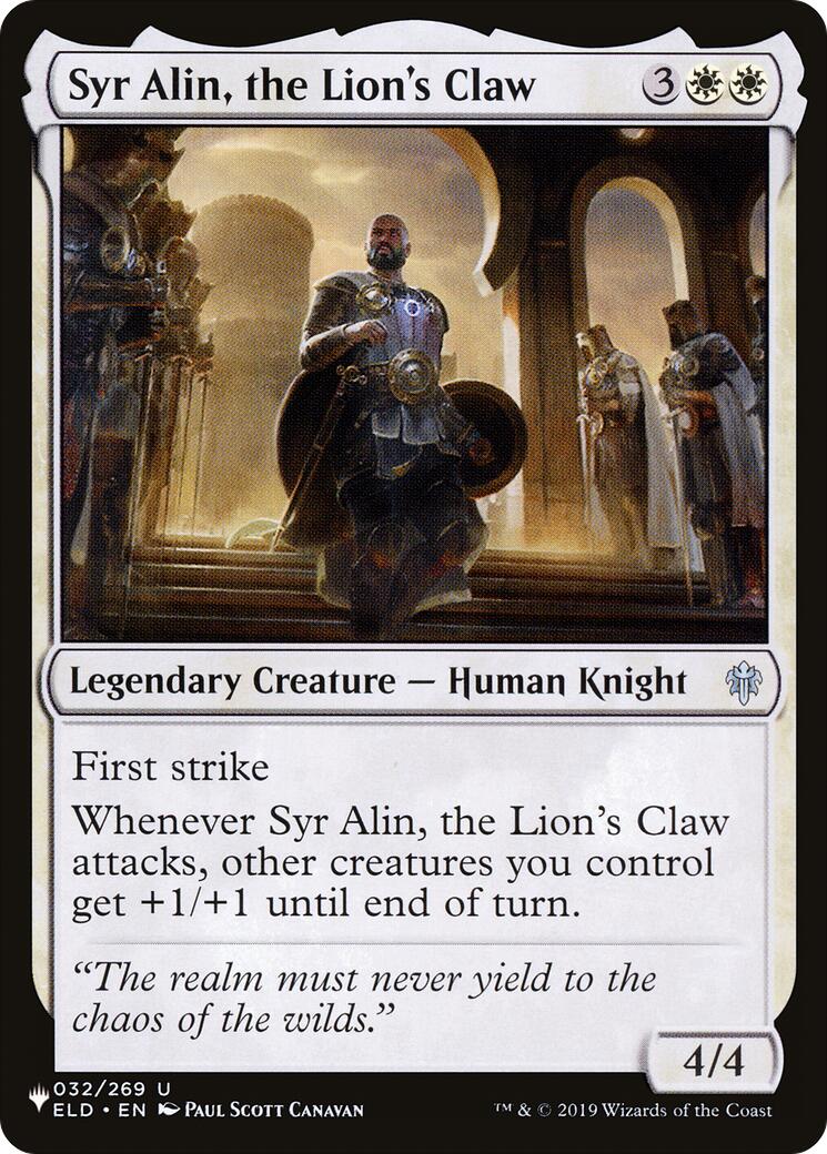 Syr Alin, the Lion's Claw [LIST - 032/269] - Cartes Sportives Rive Sud