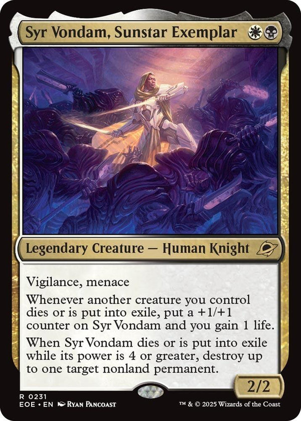 Syr Vondam, Sunstar Exemplar [EOE - 231] - Cartes Sportives Rive Sud