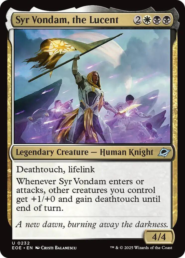 Syr Vondam, the Lucent [EOE - 232] - Cartes Sportives Rive Sud