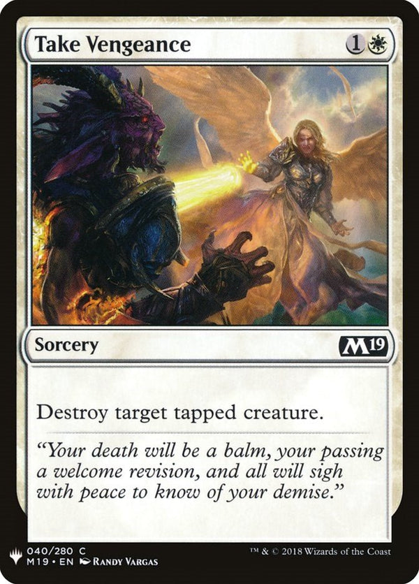 Take Vengeance [LIST - 40] - Cartes Sportives Rive Sud