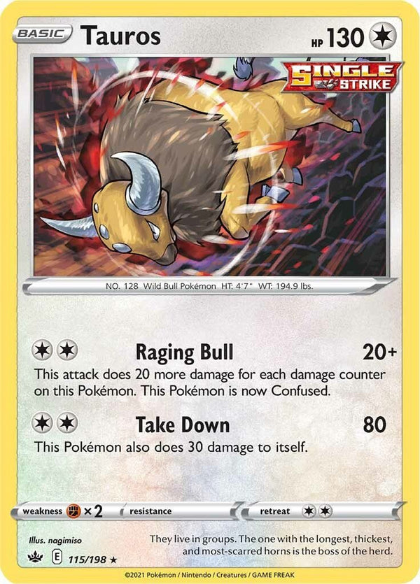 Tauros [SWSH06 - 115/198] - Cartes Sportives Rive Sud