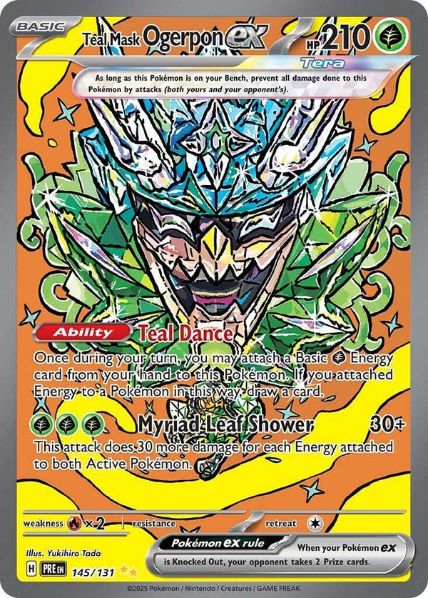 Teal Mask Ogerpon ex - 145/131 [PRE - 145/131] - Cartes Sportives Rive Sud