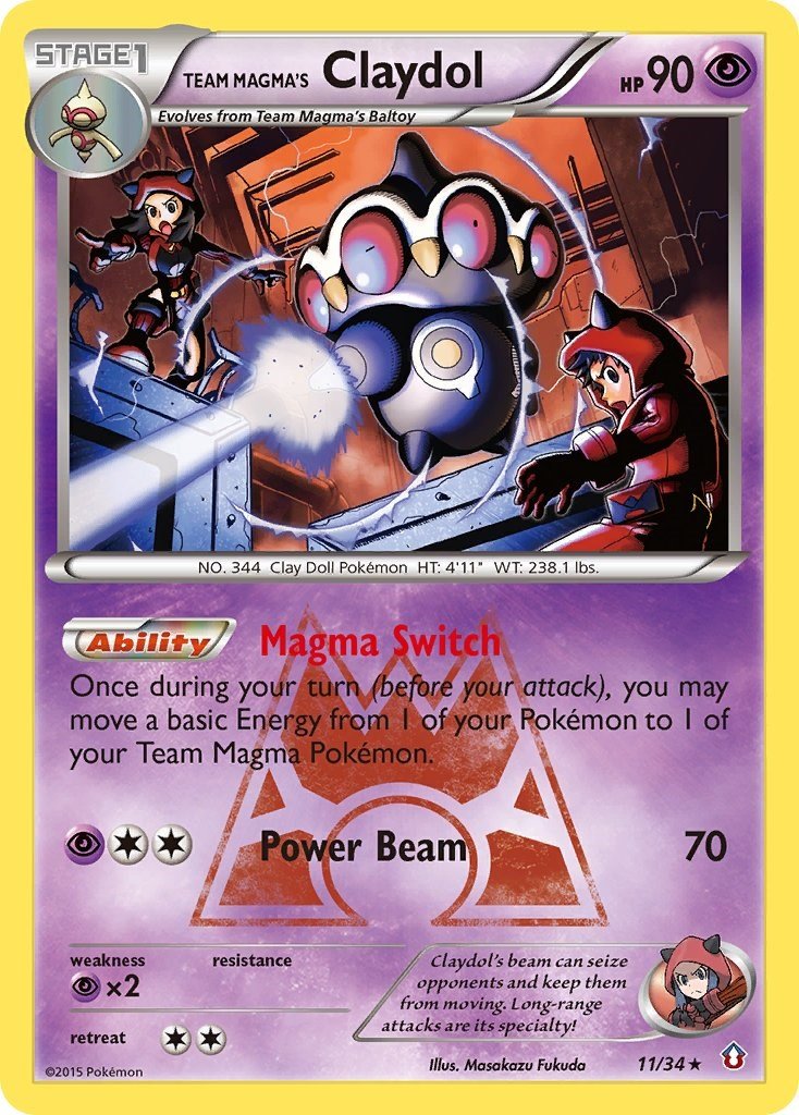 Team Magma's Claydol [DCR - 11/34] - Cartes Sportives Rive Sud