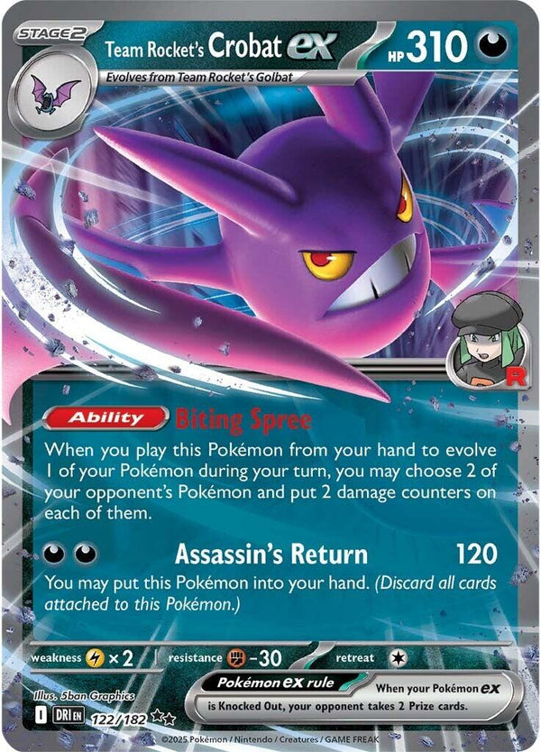 Team Rocket's Crobat ex - 122/182 [DRI - 122/182] - Cartes Sportives Rive Sud