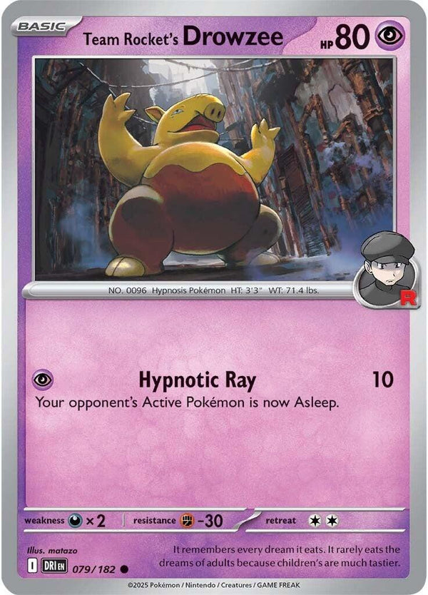 Team Rocket's Drowzee [DRI - 079/182] - Cartes Sportives Rive Sud