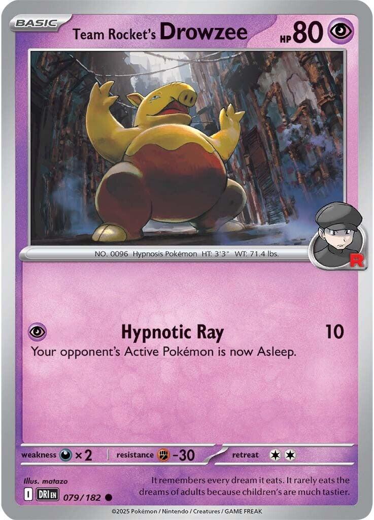 Team Rocket's Drowzee [DRI - 079/182] - Cartes Sportives Rive Sud