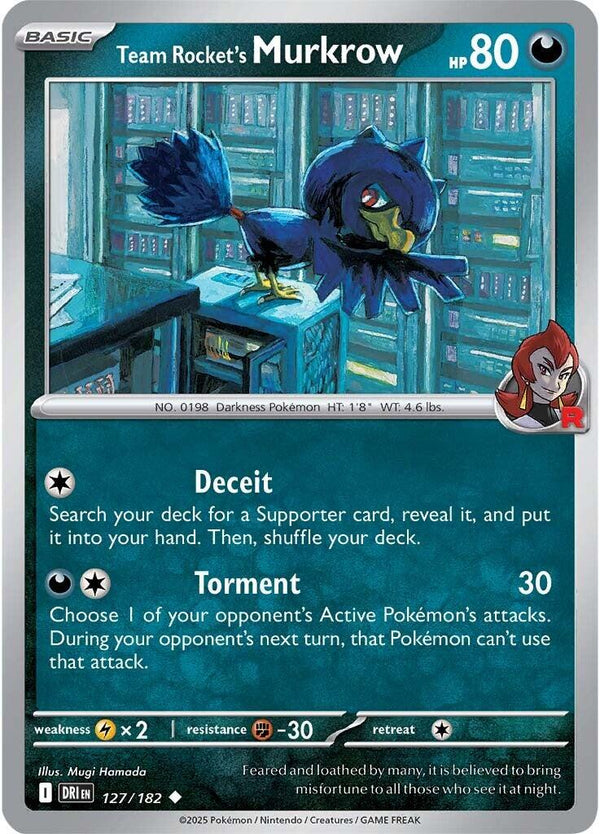 Team Rocket's Murkrow - 127/182 [DRI - 127/182] - Cartes Sportives Rive Sud