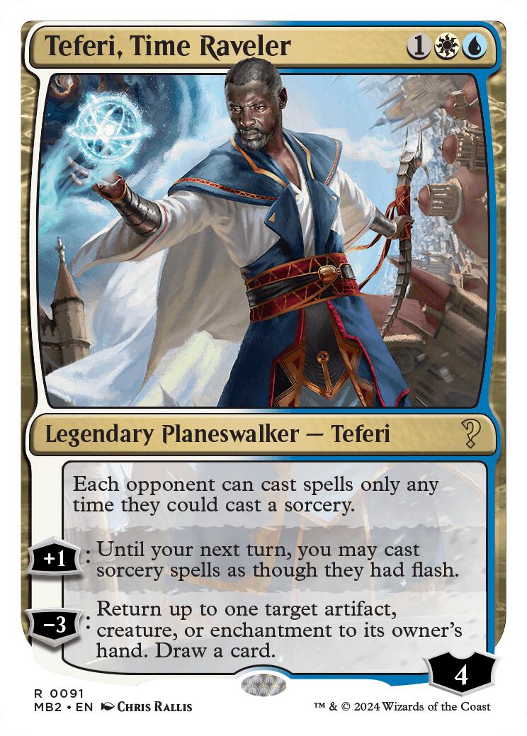 Teferi, Time Raveler (White Border) [MB2 - 91] - Cartes Sportives Rive Sud
