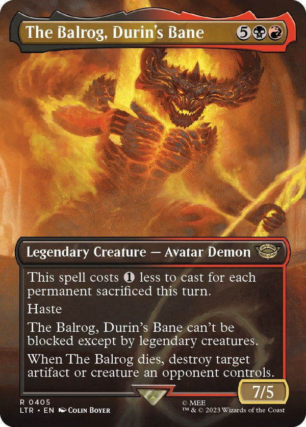 The Balrog, Durin's Bane (Borderless) [LTR - 405] - Cartes Sportives Rive Sud