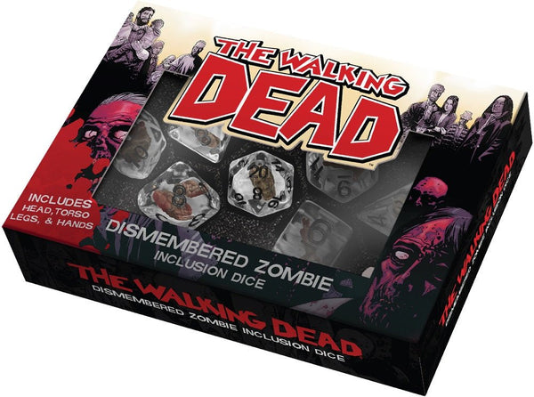 The Walking Dead Dismembered Zombie Resin Poly Dice Set (Pre - Order) - Cartes Sportives Rive Sud