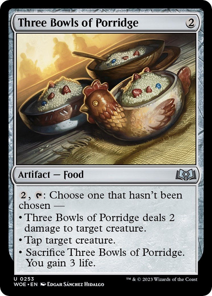 Three Bowls of Porridge [WOE - 253] - Cartes Sportives Rive Sud