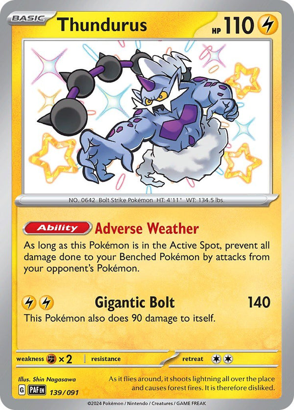 Thundurus [PAF - 139/091] - Cartes Sportives Rive Sud
