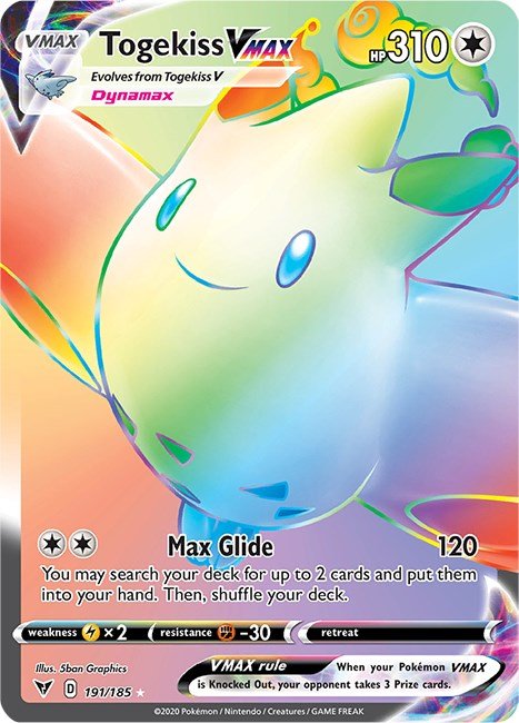 Togekiss VMAX (Secret) [SWSH04 - 191/185] - Cartes Sportives Rive Sud