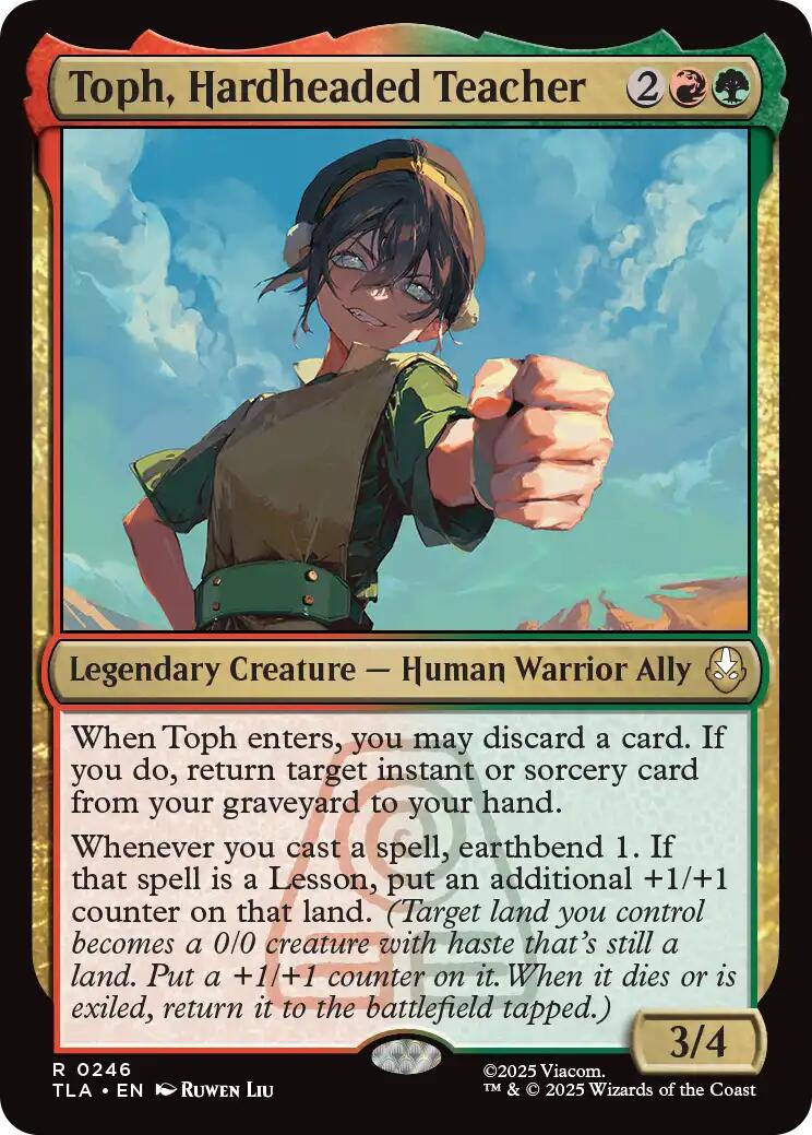Toph, Hardheaded Teacher [TLA - 246] - Cartes Sportives Rive Sud