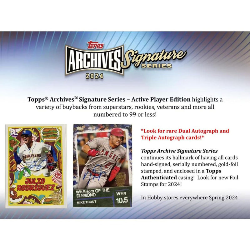 Topps Archives Signature Series Baseball 2024 - Cartes Sportives Rive Sud