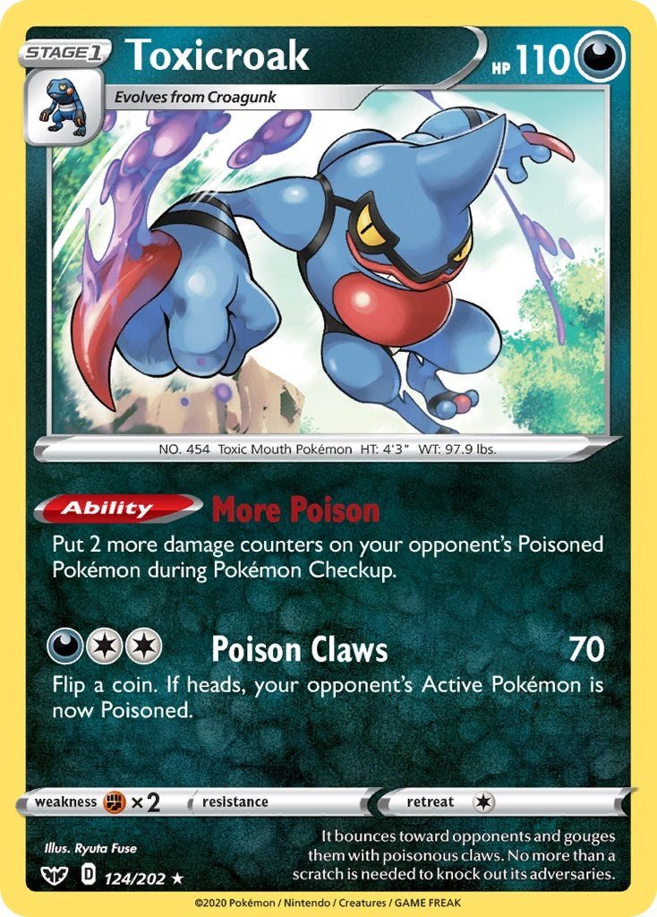 Toxicroak [SWSH01 - 124/202] - Cartes Sportives Rive Sud