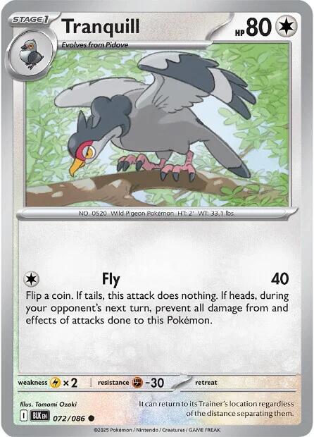 Tranquill [BLK - 072/086] - Cartes Sportives Rive Sud